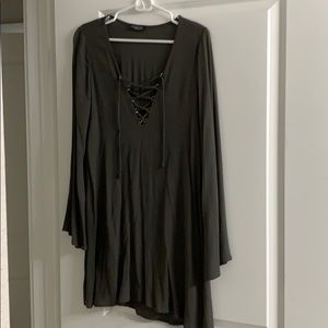 Cute green dress, perfect for fall